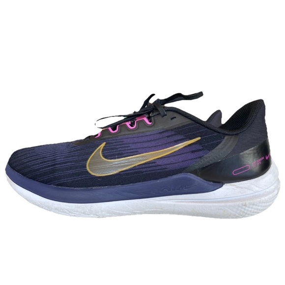 Nike Men's Air Winflo 9 Black Purple Gold Running Shoes #DD6203-007 Size US11.5 - Picture 1 of 9